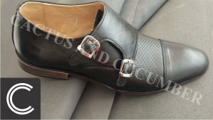 Mens Slip On Buckle Leather Shoes