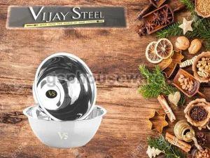 Silver Stainless Steel Deep Bowl