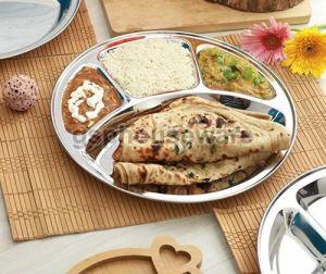 Stainless Steel 4 Compartment Plate