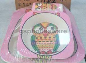 Bamboo Fiber Kids Dinner Set