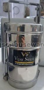 Silver Stainless Steel Bombay Tiffin