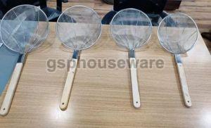 Stainless Steel Wooden Handle Skimmer