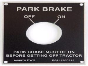 Control Panel Nameplate