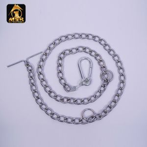 Plain Twisted Iron Dog Chain With Snap Ballan Hook All Size