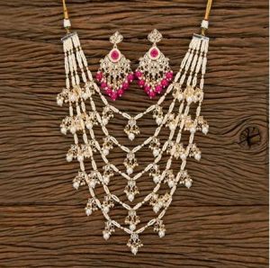 Indo Western Long Necklace with Gold Plating