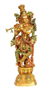 Brass Shri Krishna Statue