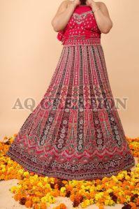 Velvet Bridal Lehenga Choli
