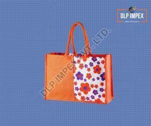 Flower Printed Jute Fashion Bag
