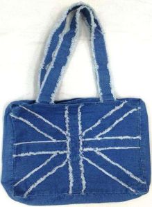 Cotton Denim Shoulder Bag