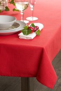Cotton Square Red Table Cloth