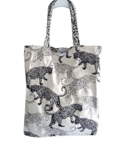 Double Handle Leopard Print Shopping Bag
