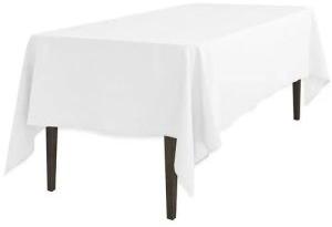 Plain White Cotton Table Cloth