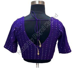Chiffon Mirror Work Blouse