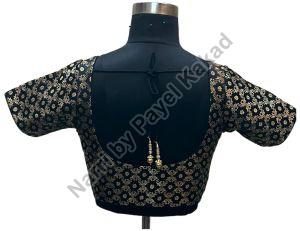 Black Boknet Half Sleeve Blouse