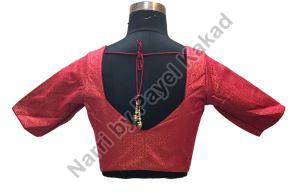 Red Boknet Half Sleeve Blouse