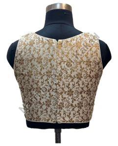 Creamy Boknet Sleeveless Blouse