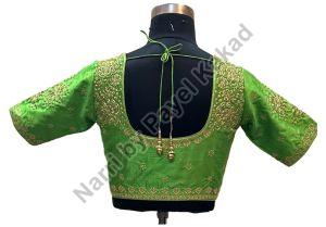 Light Green Raw Silk Blouse