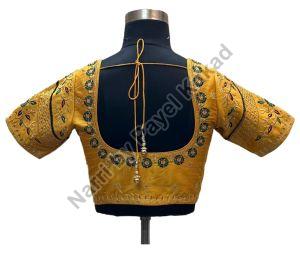 Yellow Raw Silk Blouse