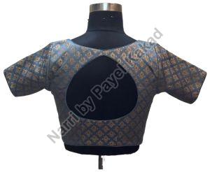 Blue Boknet Half Sleeve Blouse