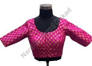 Pink Boknet Half Sleeve Blouse