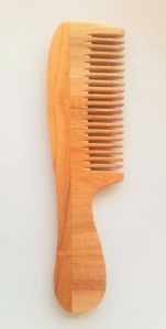 Neem Wood Wave Handle Hair Comb