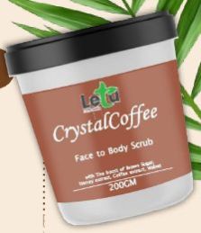 Letu Crystal Coffee Face & Body Scrub