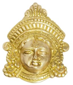 brass durga face