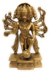 mhd00043 brass panch mukhi hanuman statue