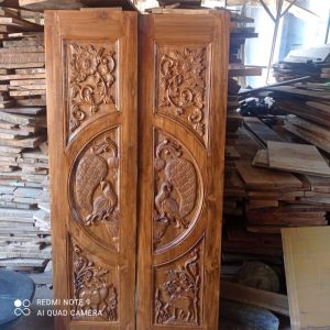 wooden main double door