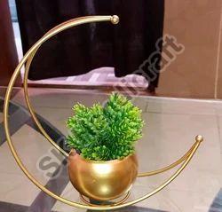 Moon Shape Metal Flower Vase