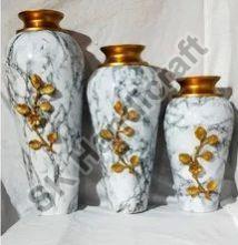 Printed Metal Flower Vase Set
