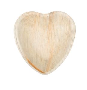 Biodegradable areca plate heart shaped 6 inch