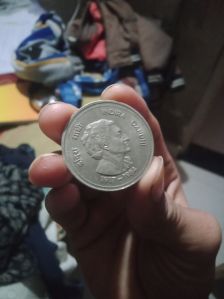 indira gandhi 5 rupees 1917 to 1984 old coin