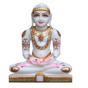 Marble Jain Mahaveer Statue