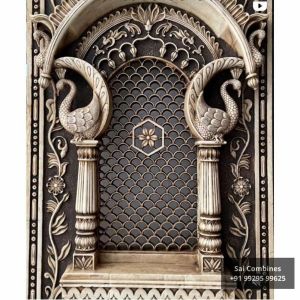 Outdoor Rectangular Carved Antique Marble Window Jali