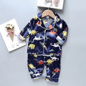 Kids Unisex Satin Silk Nightsuit set