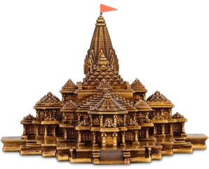 6 inch wooden Ram mandir