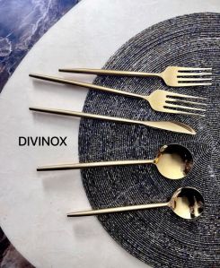 gold plated cutlery set