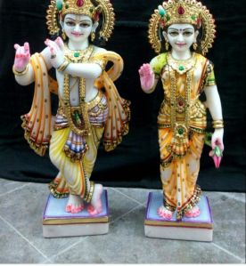 Marble Radha Krishna Statue