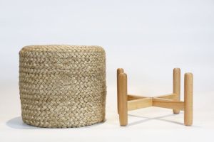 Braided jute Stand Pouf
