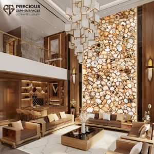 Brown Agate Backlit Wall Panel
