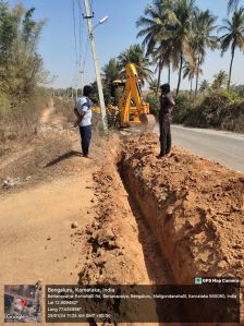 HDPE pipe line work