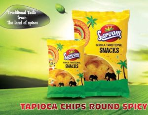Sarvom Tapioca Round Spicy Chips