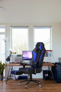 Wrath Footrest Edition Blue Rekart Gaming Chair