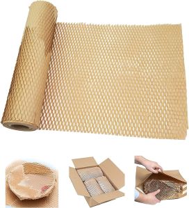 Brown Honeycomb Paper Wrapping Roll