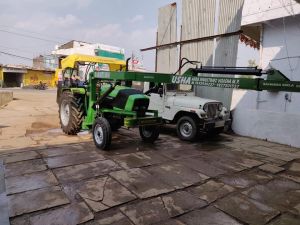 Deutz Fahr Tractor Fitted Pole Erection and Post Hole Digger