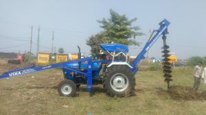 Escorts Tractor Fitted Erection Post Hole Digger