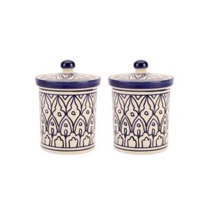 Blue Painted Mehraab Ceramic Jars