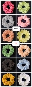 Premium Satin with Peecoating Hair Scrunchies for Girls and Women -Dark