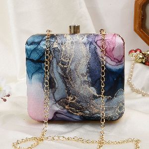 Printed Square Clutch Bag
